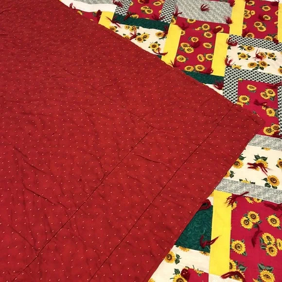 Hand made patch work quilt.